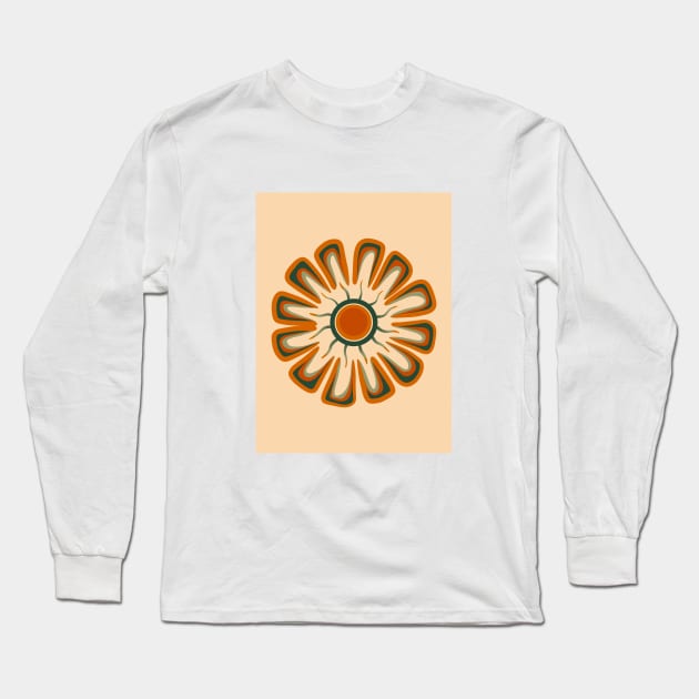 Boho, Floral, Minimalist Design Long Sleeve T-Shirt by carixza